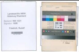 Entnazifizierung Rudolf Friedrich , geb. 00.00.0000 (Reg.Inspektor)
