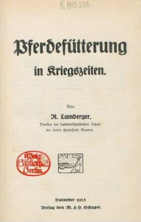 Pferdefütterung in Kriegszeiten