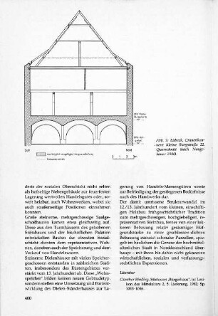 Lübeck, Cranenkonvent Kleine Burgstraße 22, Querschnitt