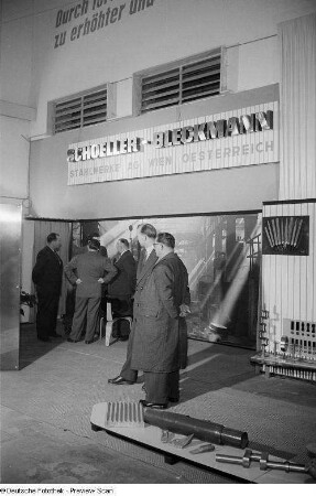 Messestand Stahlwerke AG Schoeller-Bleckmann, Wien, auf der Leipziger Frühjarsmesse