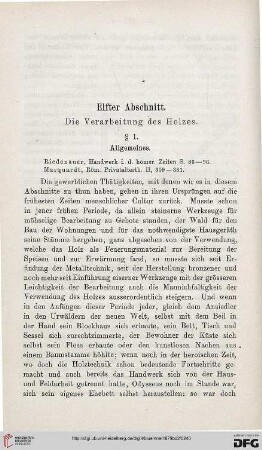 Elfter Abschnitt: Die Verarbeitung des Holzes