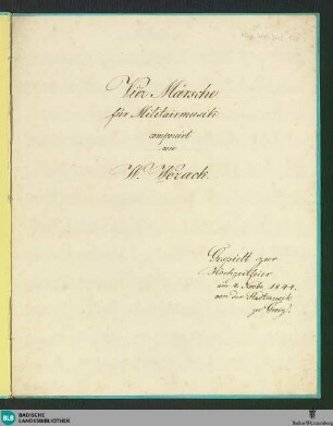 4 Marches - Don Mus.Ms.Ded. 128 : orch