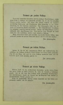 Vorwort zur zweiten Auflage. Vorwort zur dritten Auflage. Vorwort zur vierten Auflage