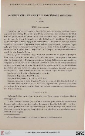 38: Nouvelle notes d'épigraphie et d'archéologie assyriennes