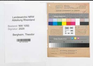 Entnazifizierung Theodor Bergheim , geb. 17.12.1894 (Stadtinspektor)