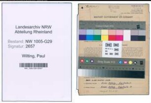 Entnazifizierung Paul Wilting , geb. 27.12.1913 (Bahninspektor)