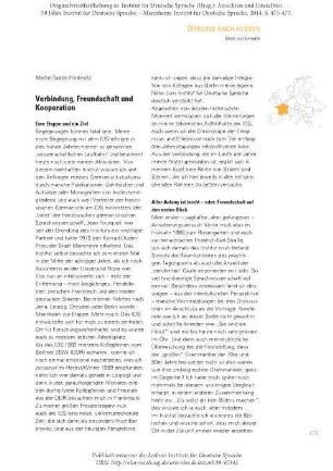 Verbindung, Freundschaft und Kooperation