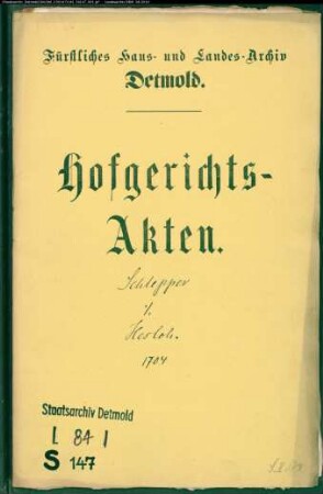 Schlepper, Vogt Balthasars Kinder gegen Hans Hesloh in Heßloh - Schuldforderung