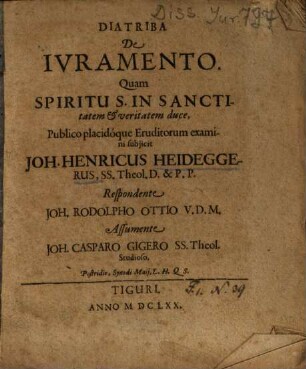 Diatriba De Ivramento