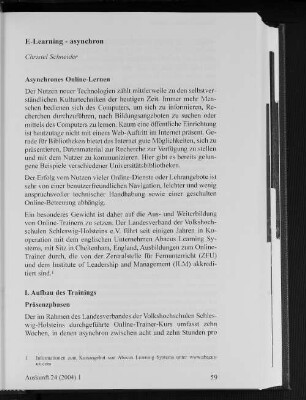 E Learning - asynchron