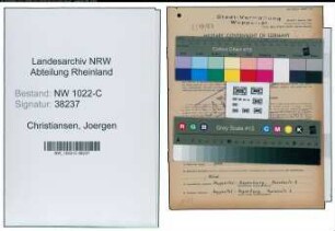 Entnazifizierung Joergen Christiansen , geb. 31.07.1902 (Inspektor)