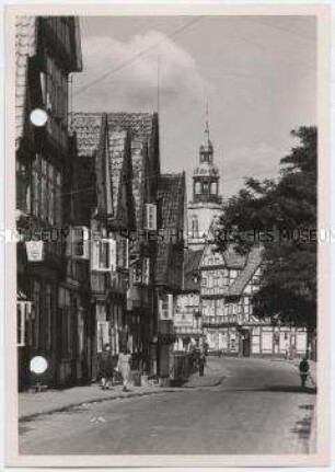 Celle, Bergstraße und Stadtkirche St. Marien