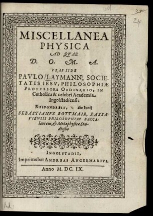 Miscellanea Physica