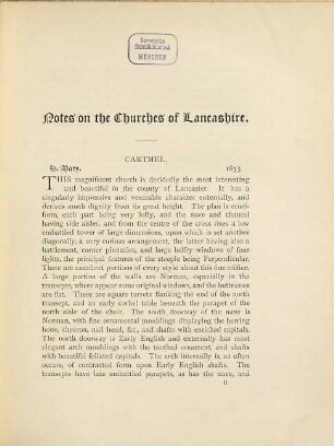 Notes of the churches of Lancashire