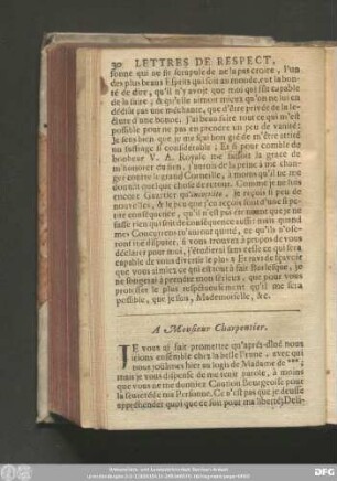 A Monsieur Charpentier.