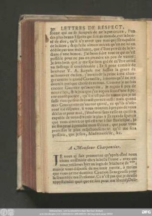 A Monsieur Charpentier.