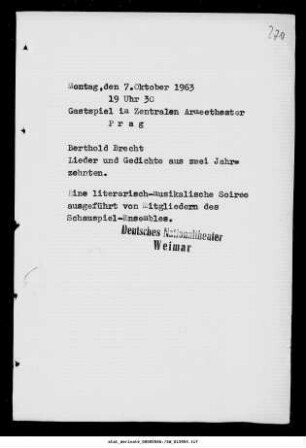 Brecht Lieder und Gedichte aus zwei Jahrzehnten
