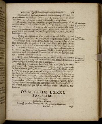 Oraculum LXXXI. Sacrum. - Oraculum C. Sacrum.