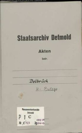 Belegakten zum Heiratsregister der katholischen Gemeinde Delbrück, Kreis Paderborn (1808-1813)