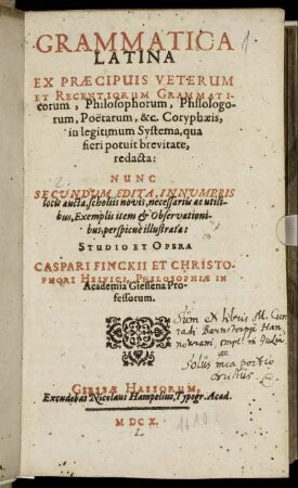 Grammatica Latina : Ex Praecipuis Veterum Et Recentiorum
