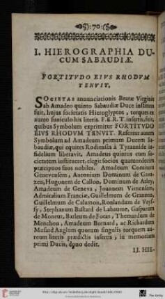 Hierographia ducum sabaudiae [I-XVIII]