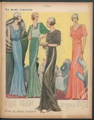 La moda femenina para el diner-dansant