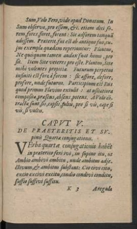 Caput V. De Praeteritis Et Supinis Quartae coniugationis.