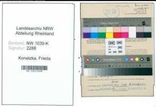 Entnazifizierung Frieda Konetzka , geb. 05.04.1901 ()