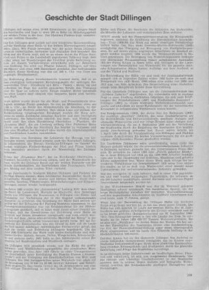 Geschichte der Stadt Dillingen