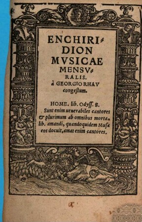 ENCHIRIDION MVSICAE MENSVRALIS
