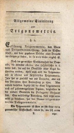 Lehrbuch der ebenen und sphärischen Trigonometrie