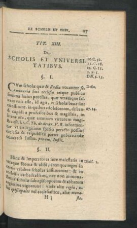Tit. XIII. De Scholis Et Universitatibus