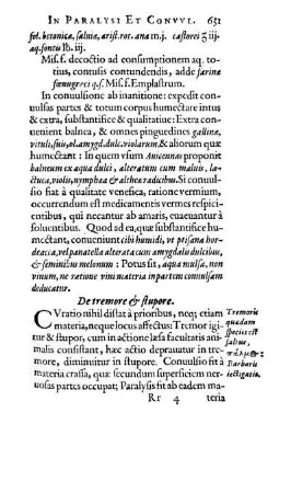 De tremore & stupore.