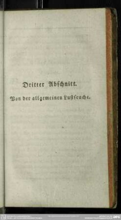 Dtritter Abschnitt. Von der allgemeinen Lustseuche