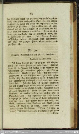 Nr. 30. Fräulein Rudenschöld an G. M. Armfeldt. Stockholm den 28sten May 1793