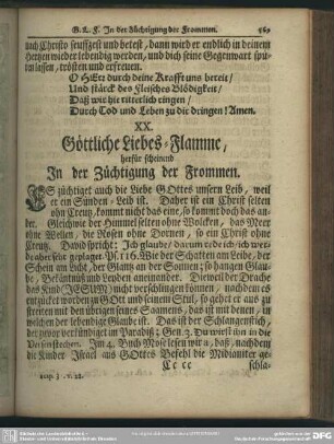 XX. Göttliche Liebes-Flamme, herfür scheinend In der Züchtigung der Frommen