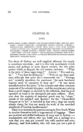 CHAPTER II. - Sydney Shops - Games - Cricket - Old English Boyish Games - Private Equipages.