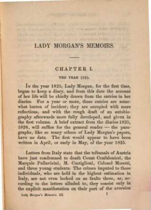 Lady Morgan's memoirs : autobiography, diaries and correspondence. 3