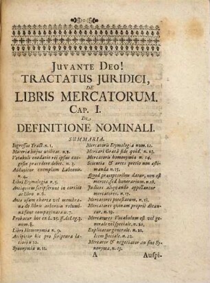 Tractatus iuridicus de libris mercatorum : Von denen Handels-Büchern