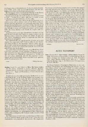 568-570 [Rezension] Floß, Johannes P., Jahwe dienen, Göttern dienen