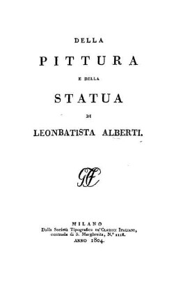 Della Pittura E Della Statua