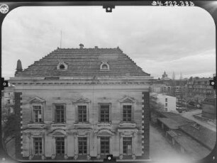 Dresden-Neustadt, Hospitalstraße 7. Ehem. Amtsgericht (1892-1894; M. I. Krause, K. L. F. Schmidt). Seitenfront (Teilansicht)