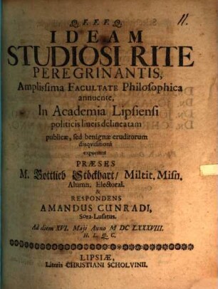 Ideam Studiosi Rite Peregrinatis