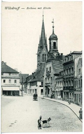 Wilsdruff. Rathaus mit Kirche