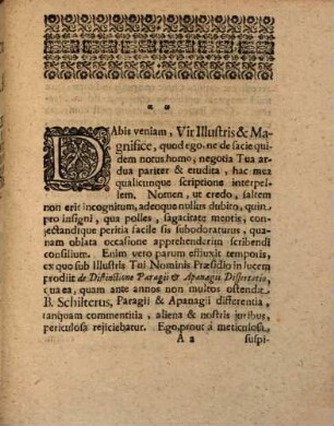 Libellus revisionis (s. recognitionis) obscuro iudici, qui illustri Hertiano nomine abusus est, et de Vindiciis Halensibus distinctionis Schilterianae inter paragium et apanagium non rogatus sententiam tulit, pro impetranda emendatione sententiae ... oblatus