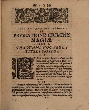 Disp. ... de probatione criminis magiae