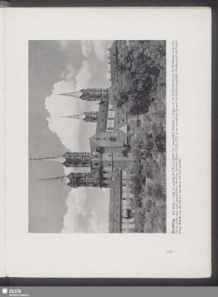 Bamberg. Der Dom - eines der gewaltigsten Baudenkmäler der europäischen Baukunst - wurde nach der Zerstörung des zweiten Dombaues durch einen Brand (1185) unter dem Bischof Ekbert, Graf von Andechs-Meran (1203-37), in den entwickelten Formen der deutsch-französischen Spätromantik als doppelchörige Basilika mit vier Türmen neu erbaut und 1237 geweiht