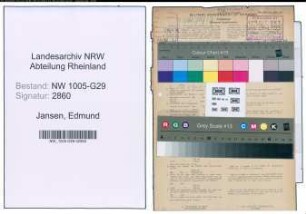 Entnazifizierung Edmund Jansen , geb. 07.06.1883 (Bahninspektor)
