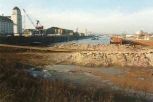 Dresden-Friedrichstadt. Alberthafen. Umbau und Verkleinerung des Hafenbeckens 1997/1998