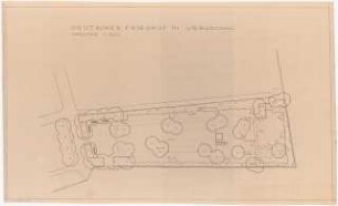 Friedhof und Ehrenmal, Weruschau: Lageplan Deutscher Friedhof 1:200